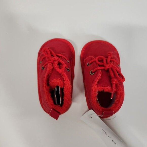 Baby Non-slip lace up booties in red - Size 120mm (6-12 months) - Picture 7 of 9